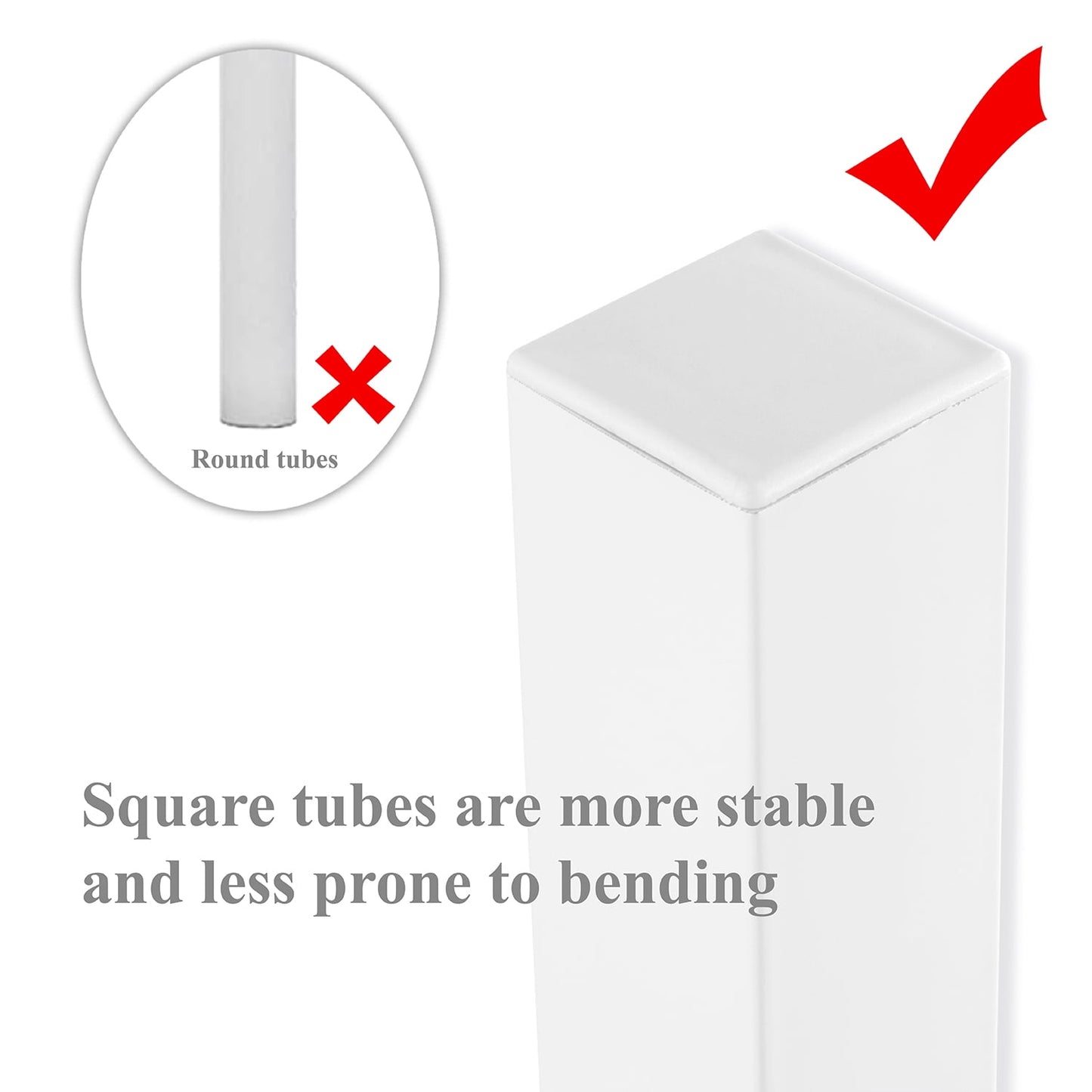 Amolife Twin-Over-Twin Bunk Beds with Heavy Duty Metal Frame and Ladder, Pure White