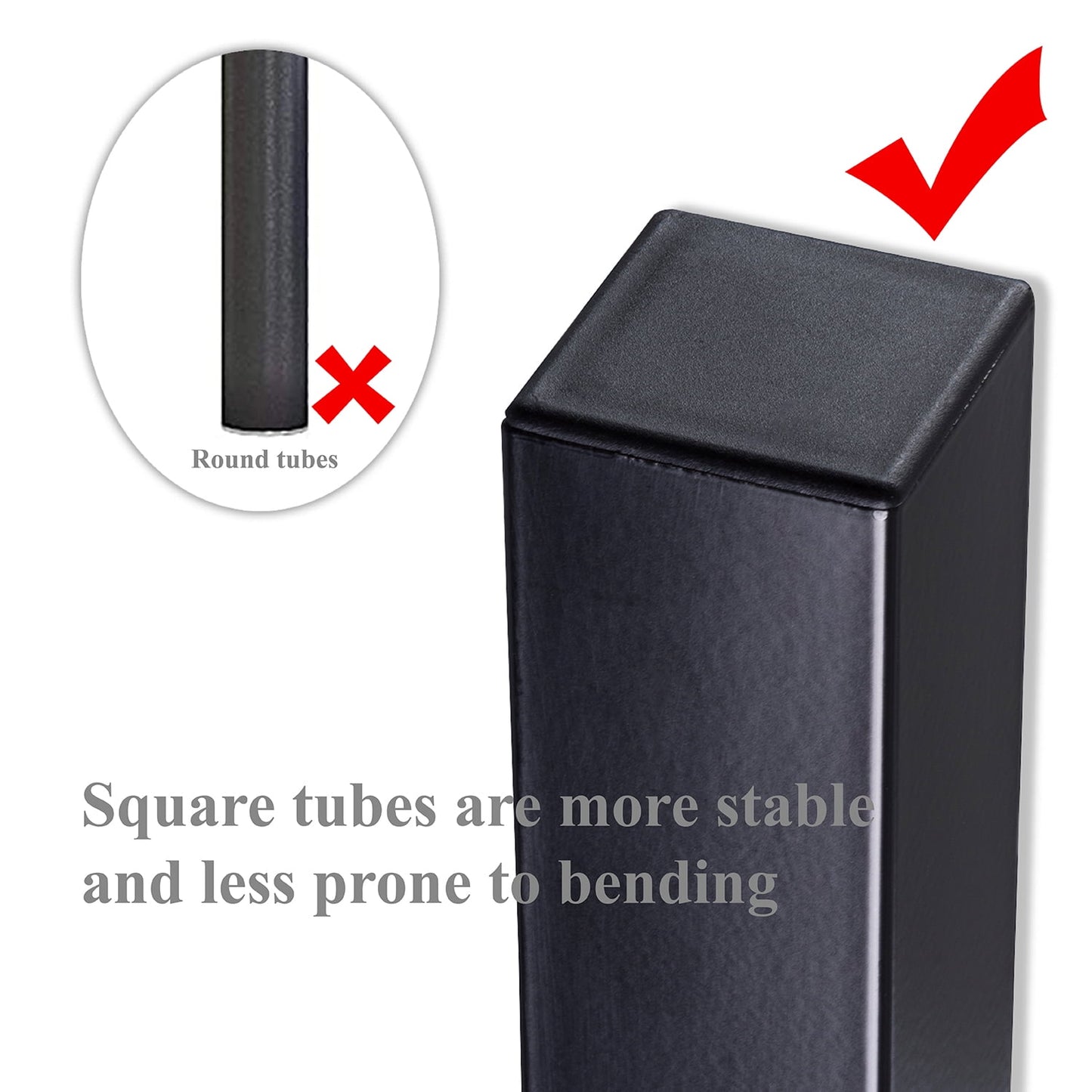 Amolife Twin-Over-Twin Bunk Beds with Heavy Duty Metal Frame and Ladder, Matte Black