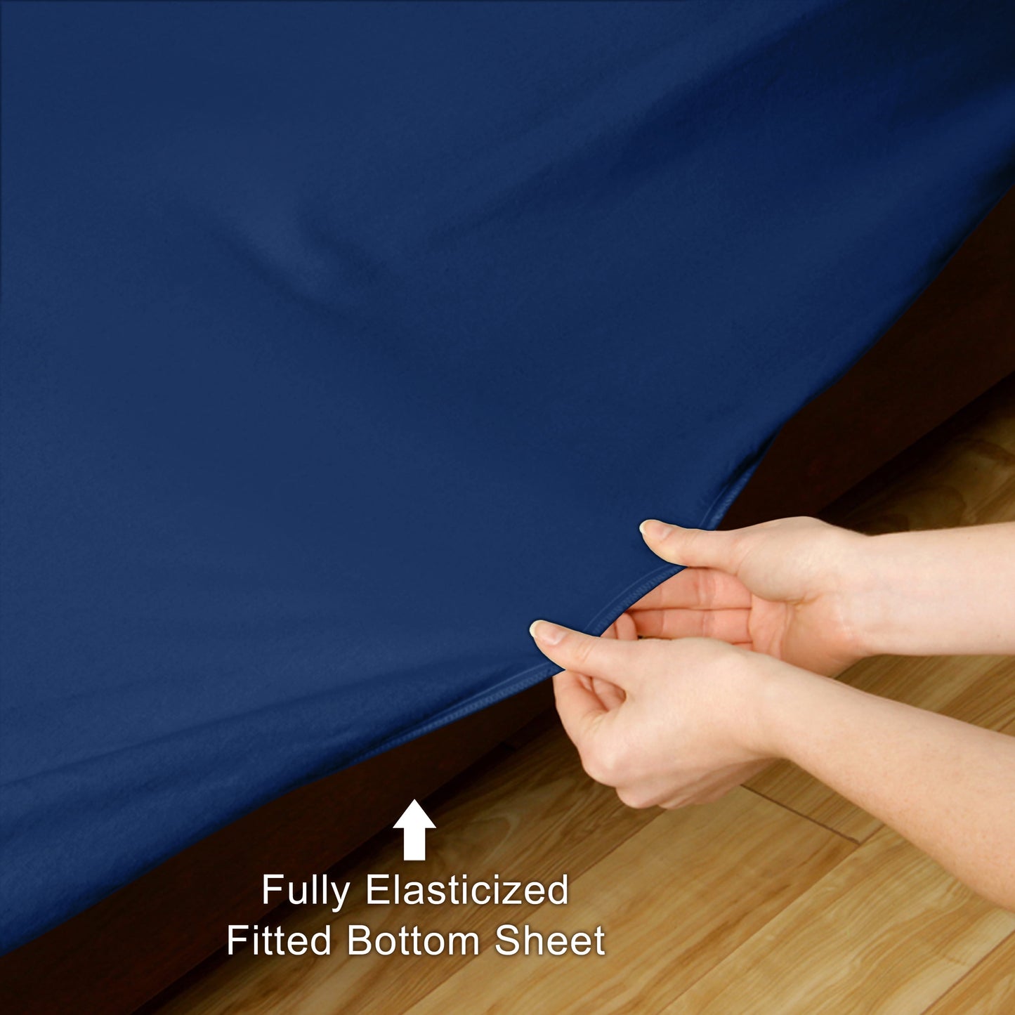 InnoMax Luxury Flannel Sheet Set Super Single Solid (Navy)