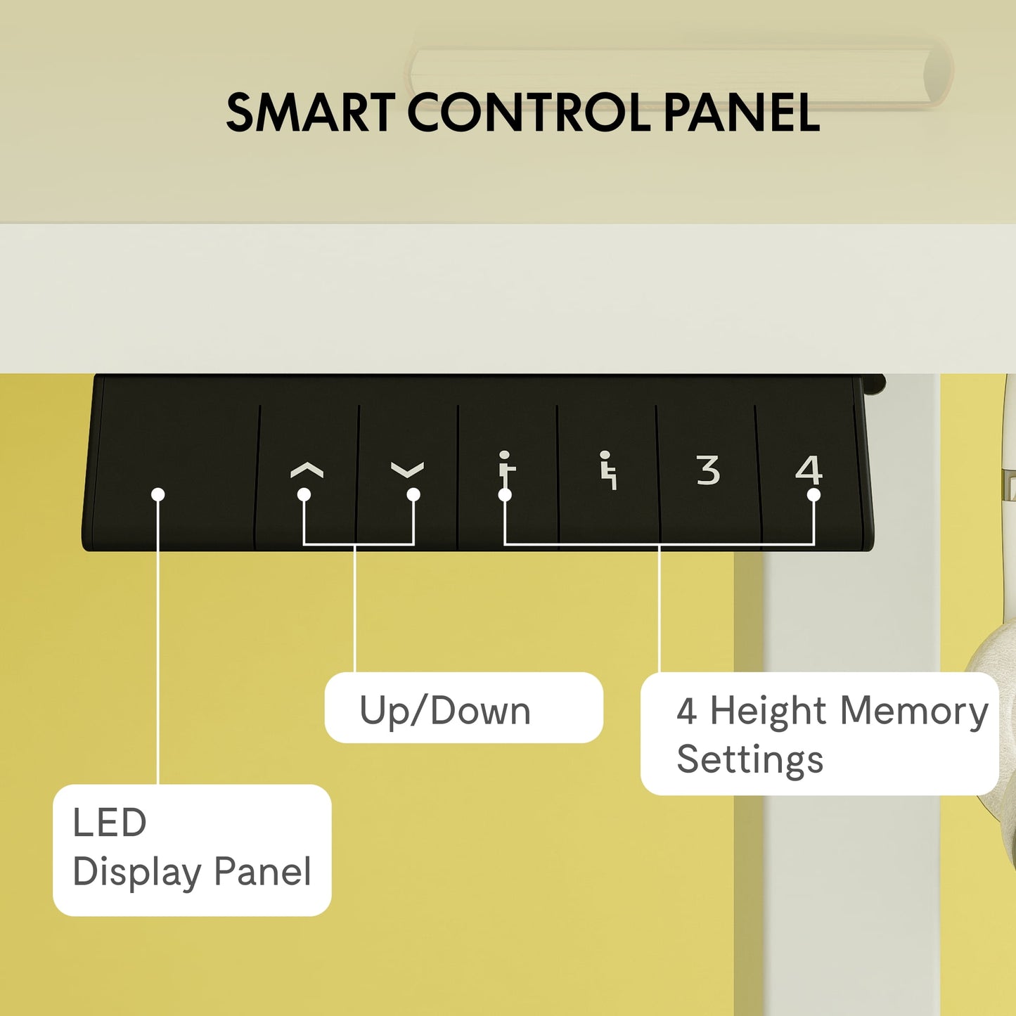 ACTIVESIT 40in x24in Home Office Height Adjustable Standing Desk with Hooks, Ergonomic Electric 2-Stage Stand Up Computer Desk, White
