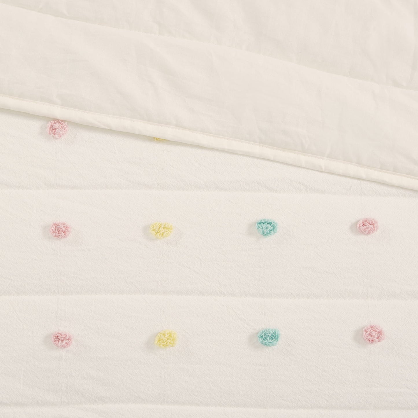 Home Essence Kids Pom Pom Comforter Set, Multi Color, 4 Piece, Twin