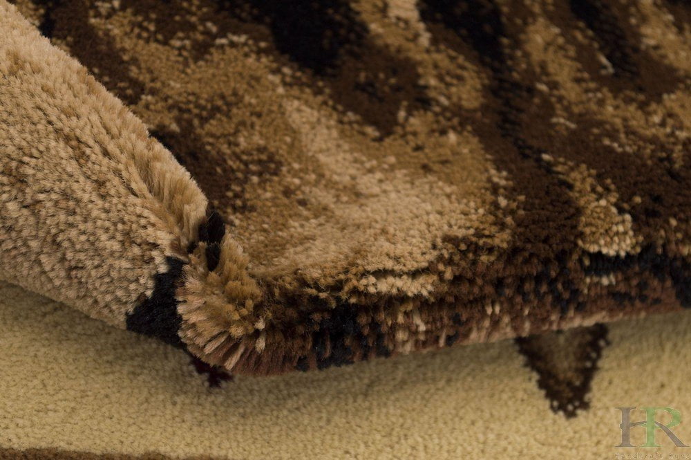 Handcraft Rugs Cabin Rug Lodge, Cabin Nature and Animals Area Rug Modern Geometric Design Cabin Area Rug Abstract, Multicolor Design Fish/Bear/Cabin/Southwestern Pattern 8x10 feet