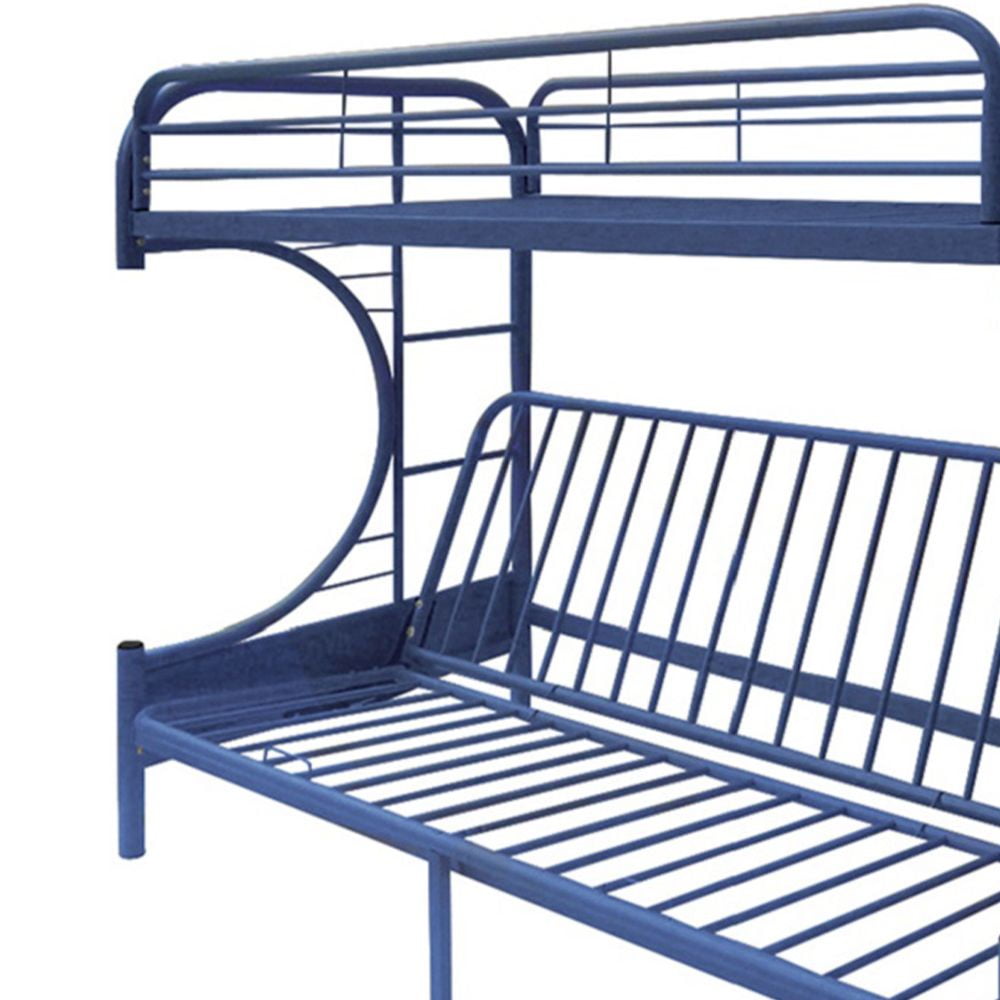 Acme Furniture Eclipse Twin over Full and Futon Bunk Bed in Navy