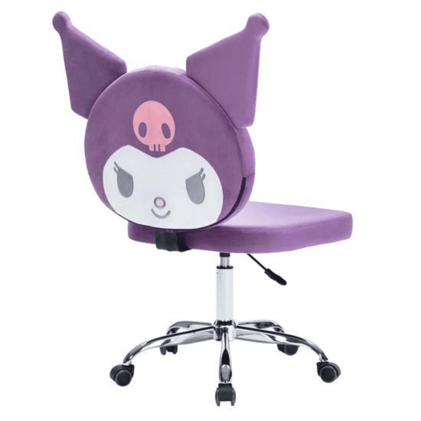 Impressions Vanity Kuromi Armless Swivel Desk Chair, Vanity Chair with Adjustable Height (Lilac)