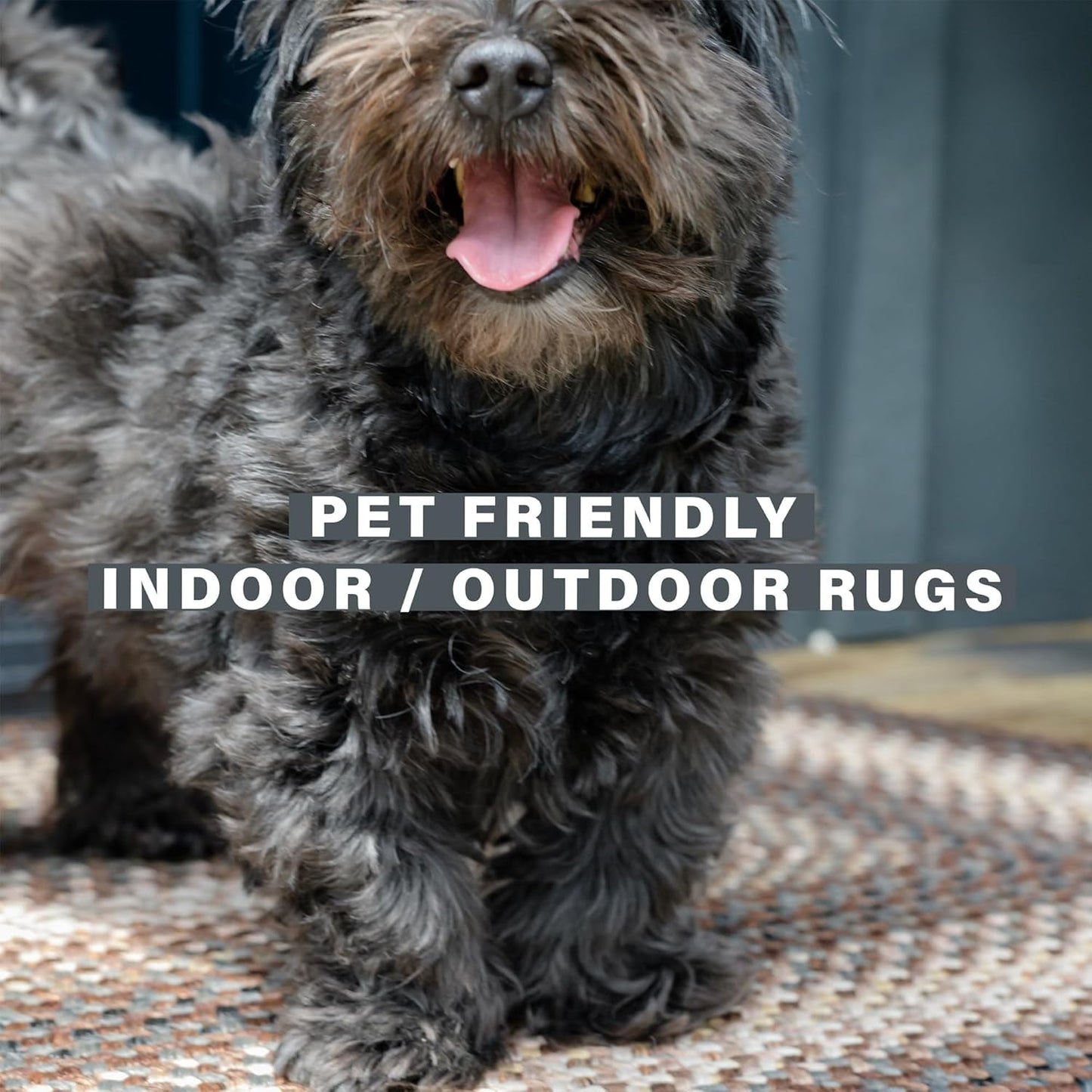 Homespice Driftwood Small Oval Braided Rugs and Rustic Entry Mat 20x30, The Ideal Indoor Outdoor Rug Waterproof