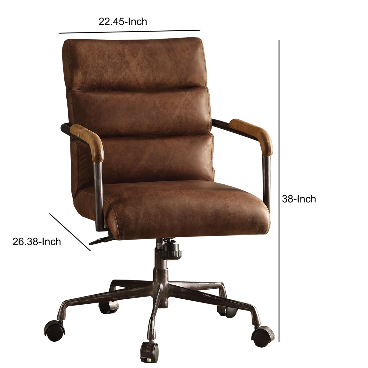 Acme Furniture Harith Office Chair, Retro Brown Leather