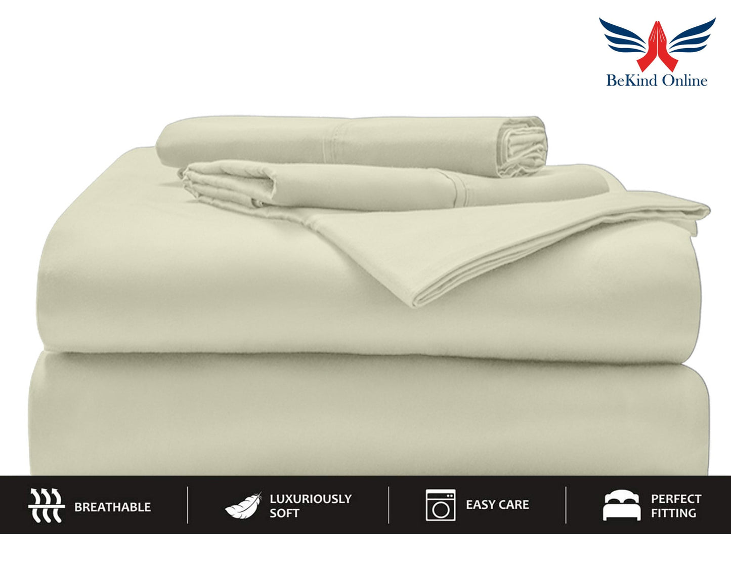 26-INCH EXTRA DEEP POCKETS Split Head CalKing Sheets Sets for Adjustable Bed - 800-Thread Count 100% Egyptian Cotton - 4-PC Set - FlexTop Cal-King 32in Split, Ivory Solid