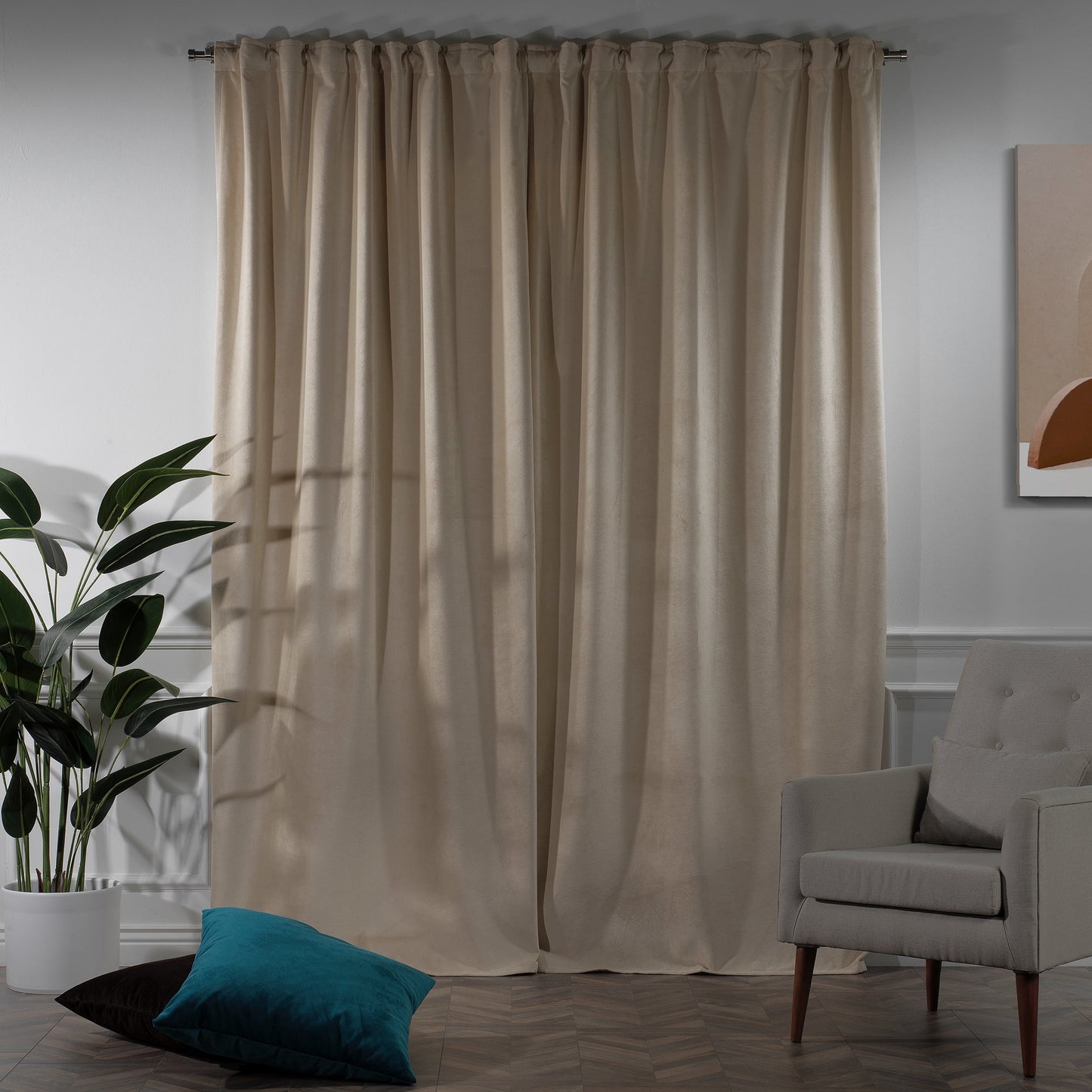 3S Brother's Solid Luxury Matte Velvet Soft Curtains Set of 2 Panels Hanging Back Tap & Rod Pocket Home D¨¦cor Bedroom Kitchen Office Windows Room Darkering ( Admiral-Berry-52in x120in )