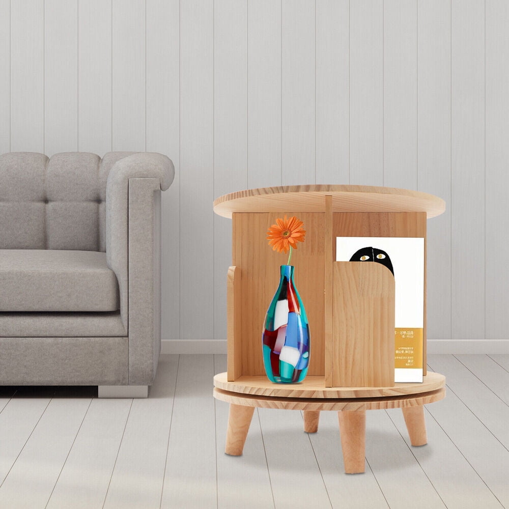 1-6 Tiers Rotating Bookshelf Bookcase Storage Shelf Display Rack Stand for Kids