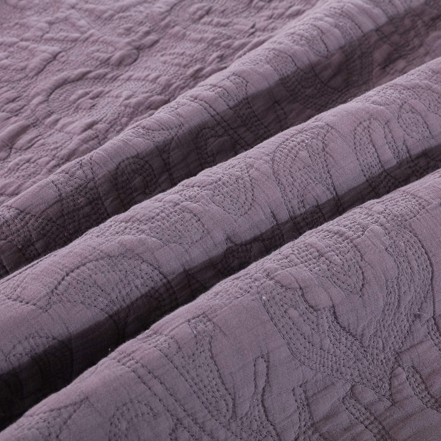 Kasentex 3-Piece Stone Washed Quilt Set Soft Cotton Reversible Bedspread Coverlet Set Navy King