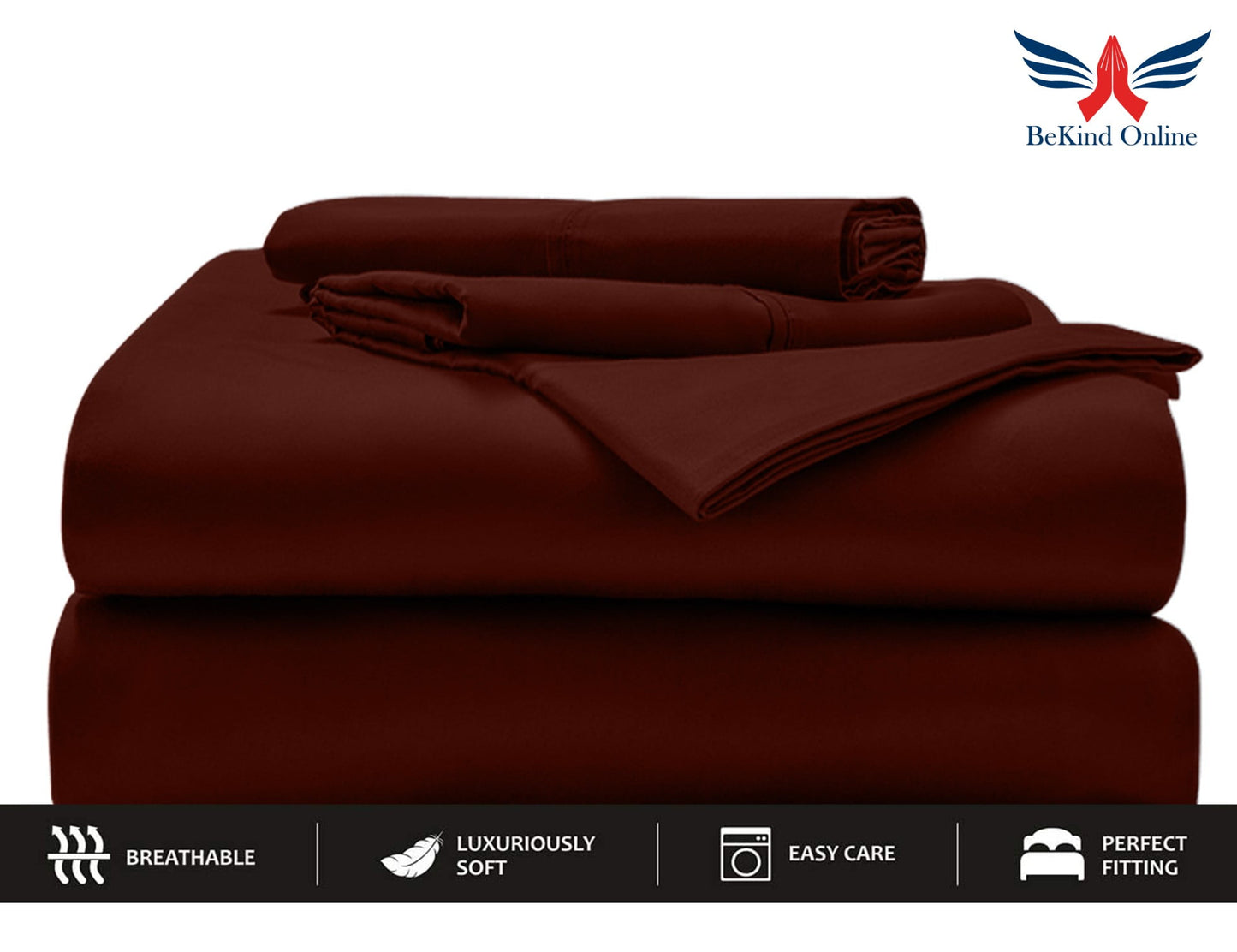 26-INCH EXTRA DEEP POCKETS Split Head Queen Sheets Sets for Adjustable Bed - 800-Thread Count 100% Egyptian Cotton - 4-PC Set - FlexTop Queen 36in Split, Wine Solid