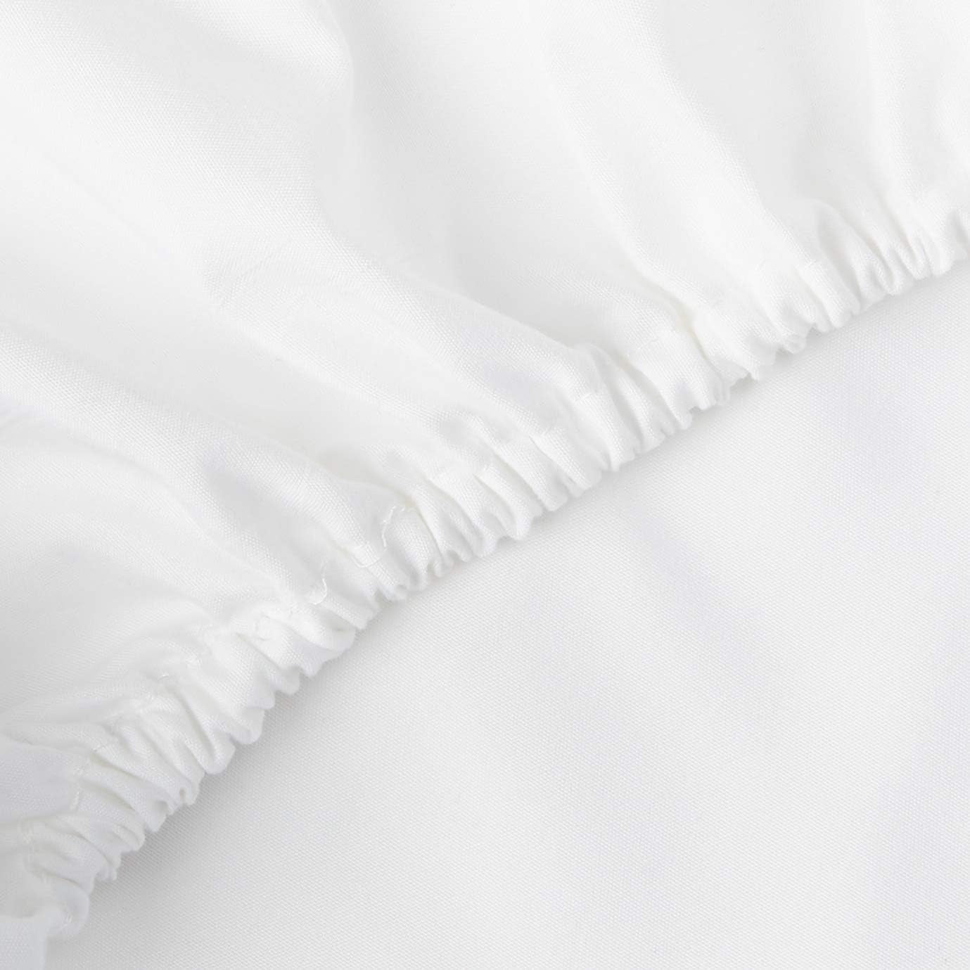 4 Pcs Hospital Bed Sheets Bulk, White Fitted Bed Sheets 60in X 80in X 10in Inch Deep Pocket, 100% Cotton Sheets with Elastic All Around, 400TC Queen Sheets for Massage Table, Home & Hotels.