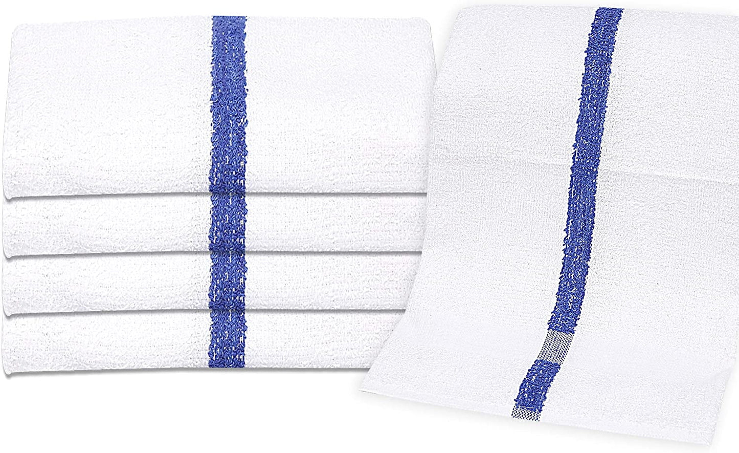 Gold Textile Blue Center Stripe 60 Pack 22 x 44 inches Economy Bath Towels Cotton Blend Easy care