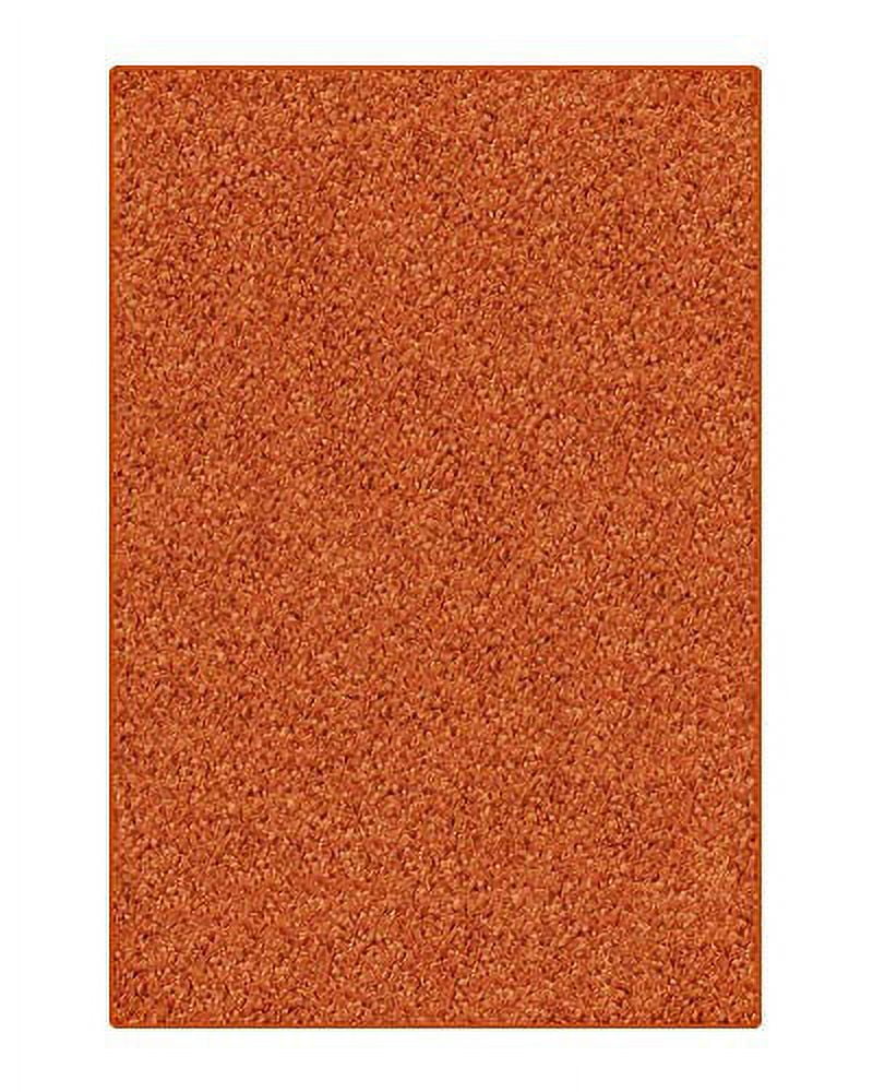 6' x 10' - Tropical Orange ~ Kids Crazy Carpet Home & School Area Rugs | People & Pet Friendly ¨C R2X Stain Resistance & Odor Reduction