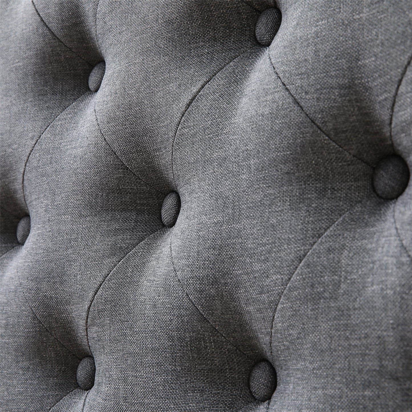 Homfa Full Size LED Bed Frame with Outlets and USB Ports, Modern Storage Platform Bed with Fabric Button Tufted Upholstered Headboard, Gray