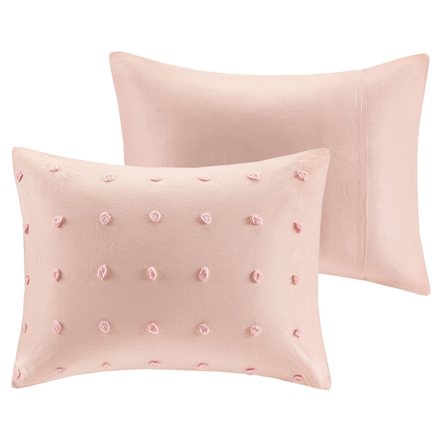 Home Essence Apartment Cotton Jacquard Pink 7-Piece Comforter Set, Full/Queen