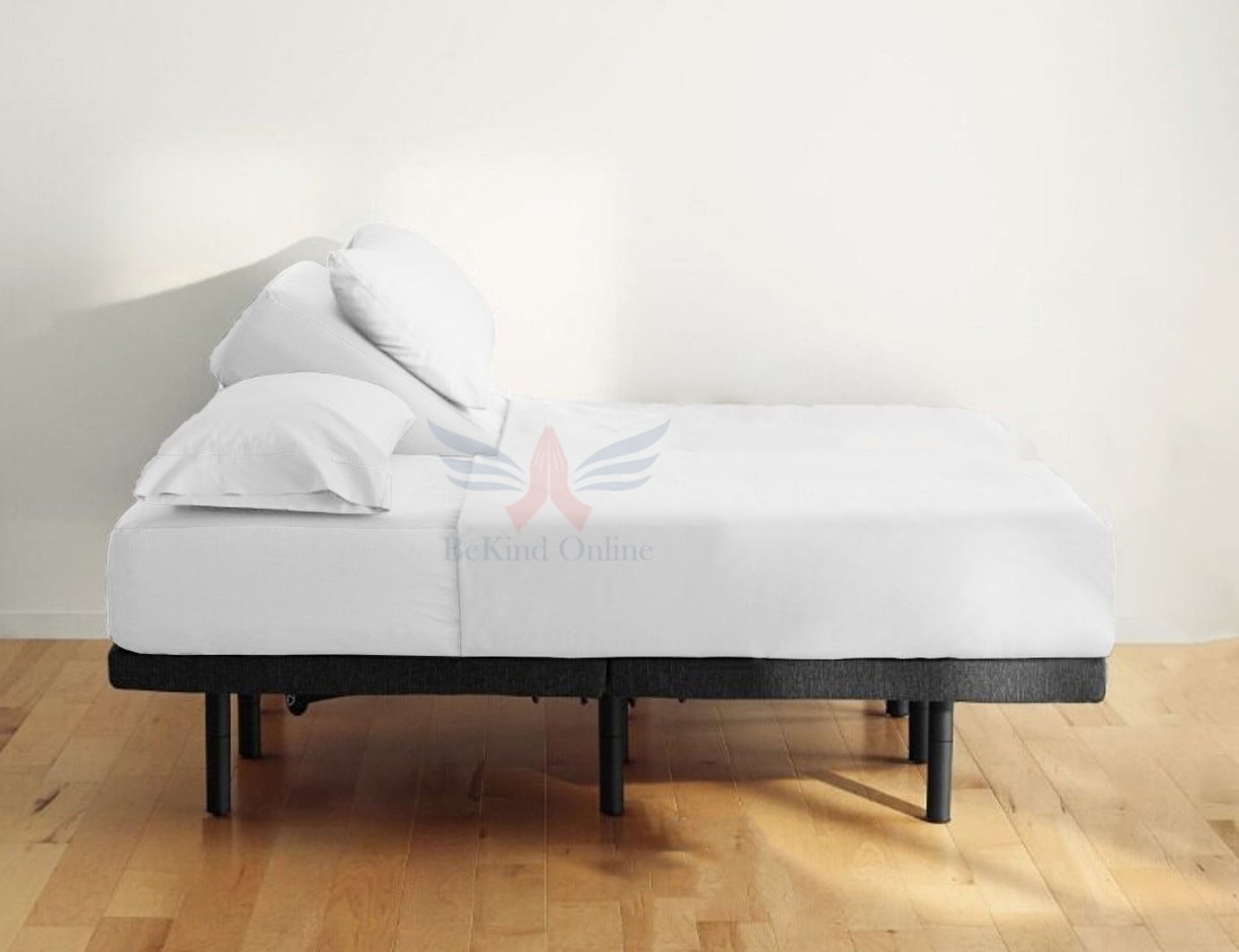 24-INCH EXTRA DEEP POCKETS Split Head Queen Sheets Sets for Adjustable Bed - 800-Thread Count 100% Egyptian Cotton - 4-PC Set - FlexTop Queen 28in Split, White Solid