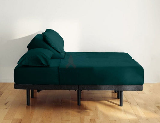 26-INCH EXTRA DEEP POCKETS Split Head Queen Sheets Sets for Adjustable Bed - 800-Thread Count 100% Egyptian Cotton - 4-PC Set - FlexTop Queen 36in Split, Teal Blue