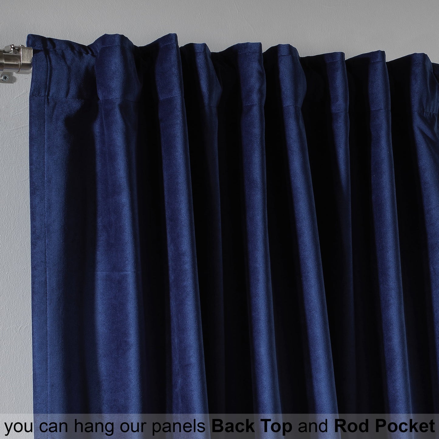 3S Brother's Solid Luxury Matte Velvet Soft Curtains Set of 2 Panels Hanging Back Tap & Rod Pocket Home D¨¦cor Bedroom Kitchen Office Windows Room Darkering ( Admiral-Berry-52in x120in )