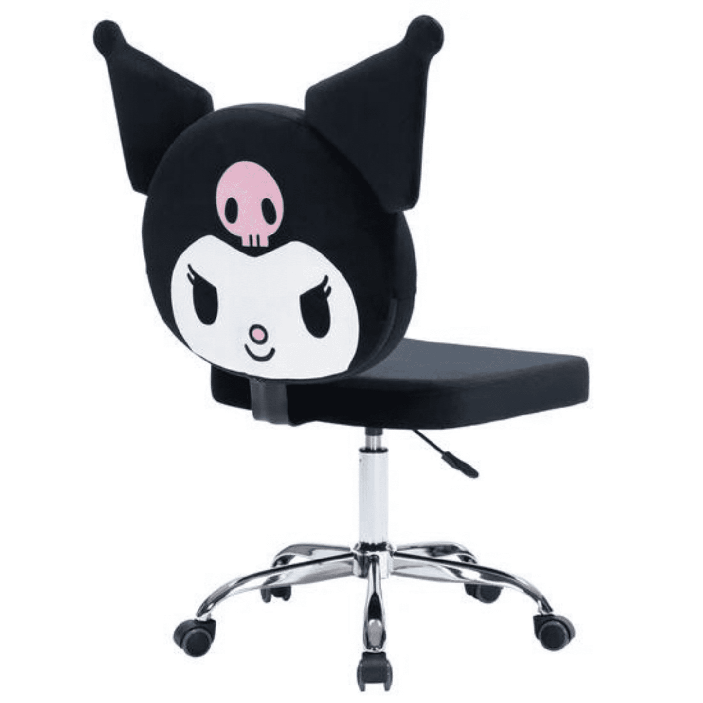 Impressions Vanity Kuromi's Adjustable Swivel Desk Chair, Ideal for Makeup Vanity (Black)