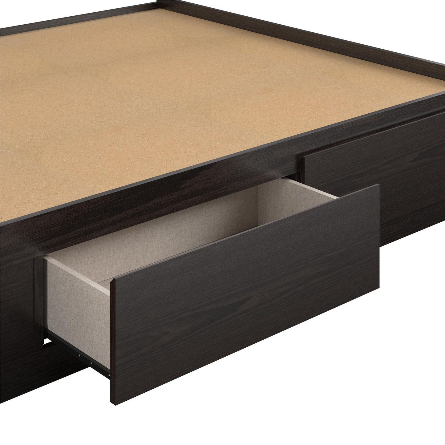 Ameriwood Home Full Platform Bed with Drawers, Espresso