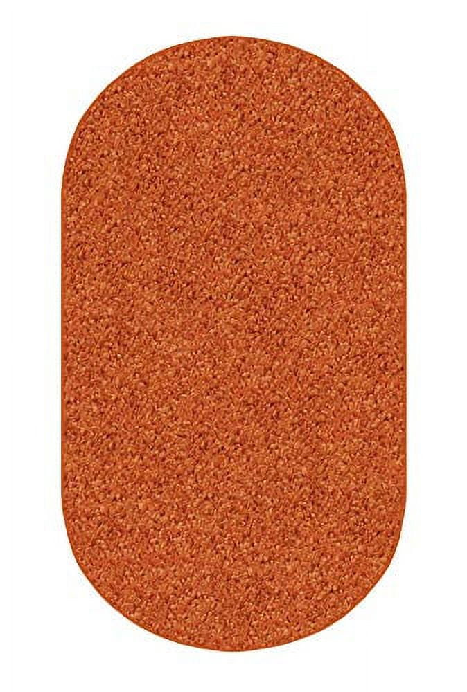 5' x 8' Oval - Tropical Orange ~ Kids Crazy Carpet Home & School Area Rugs | People & Pet Friendly ¨C R2X Stain Resistance & Odor Reduction