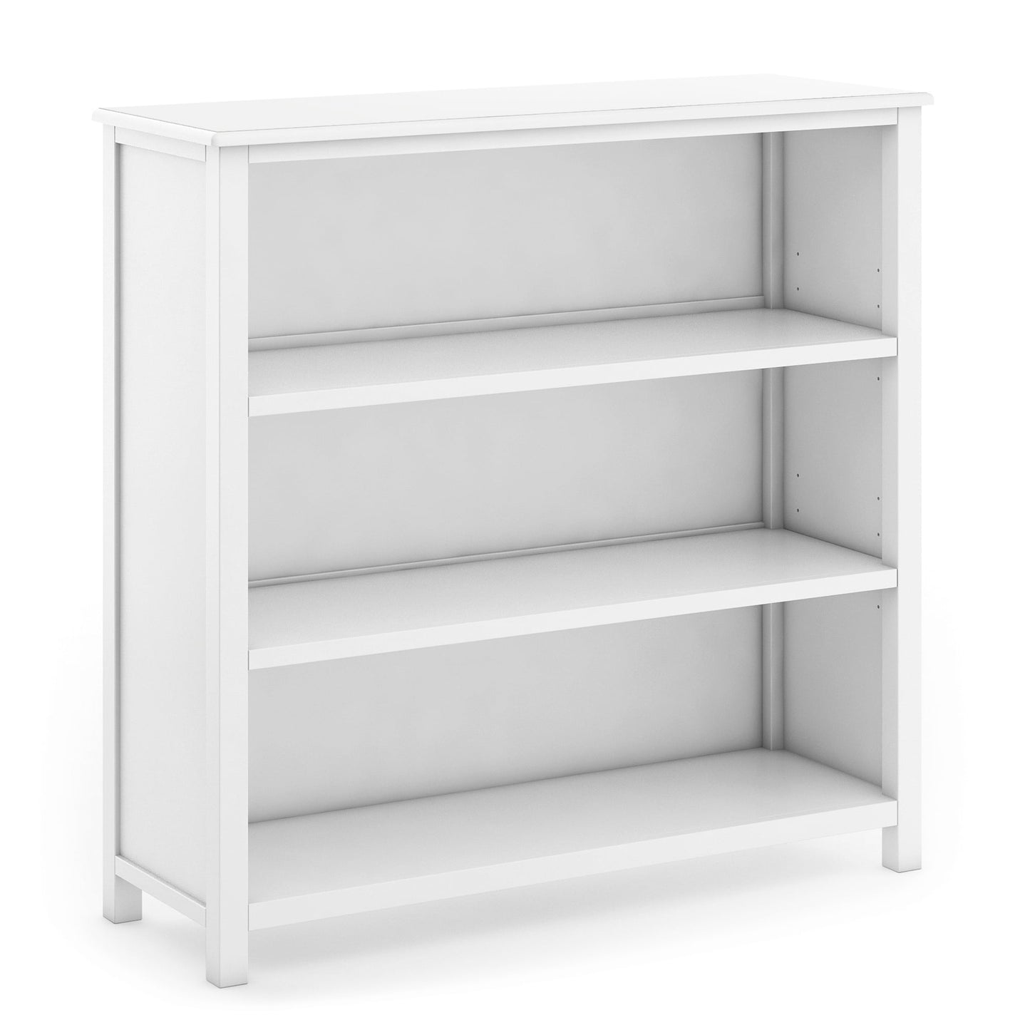 Guidecraft Kids' Deluxe Taiga 3-Shelf Bookshelf - White: Children's Sturdy Wooden Bookcase, Arts and Crafts Storage and Toy Organizer