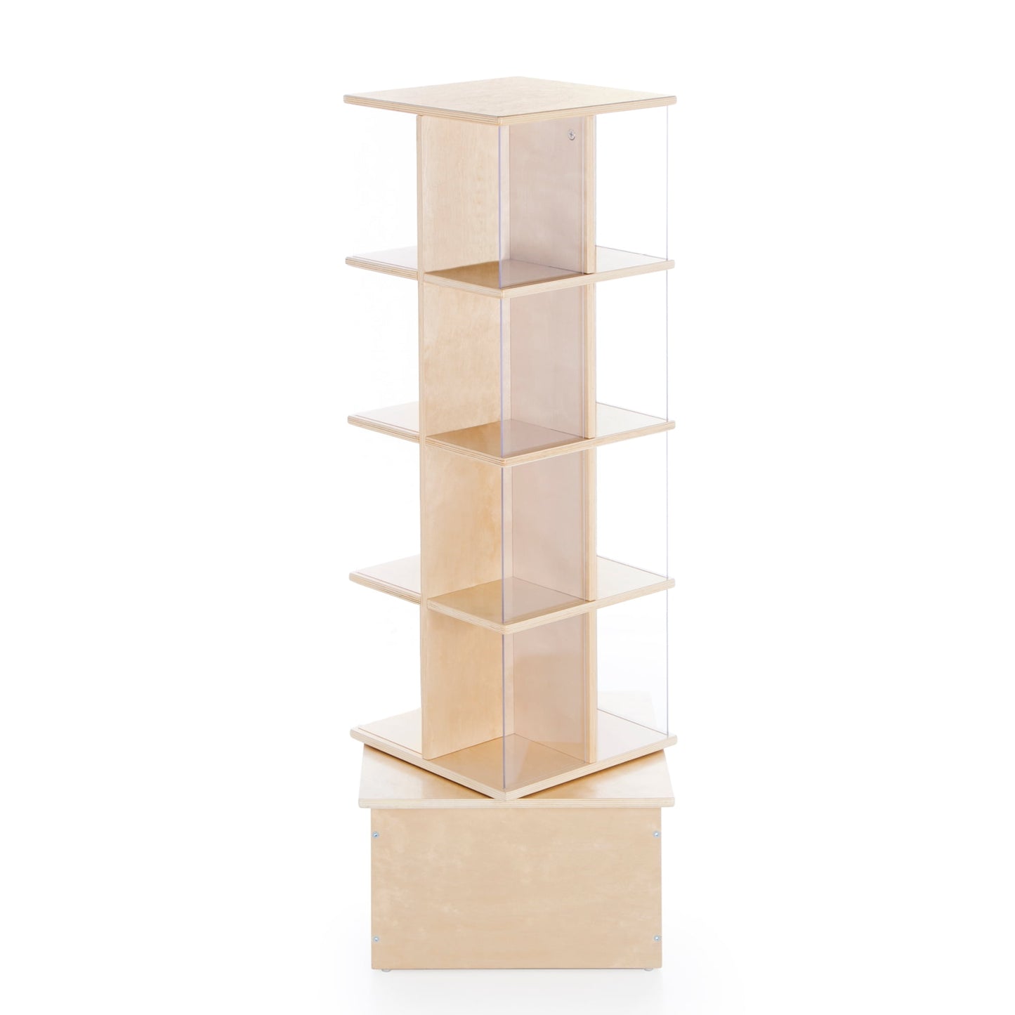 Guidecraft Guidecraft Floor Standing Rotating Book Display: Spinning Bookshelf Tower for Classroom, Kids Playroom, Library | Revolving Bookcase, Montessori Storage Furniture
