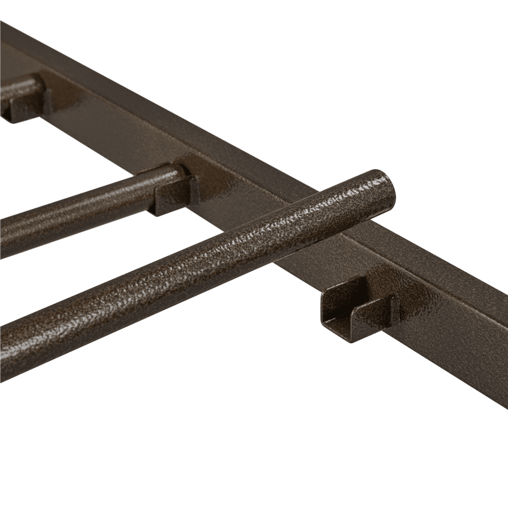 Alden Design Metal Platform Full Bed with High Headboard, Bronze