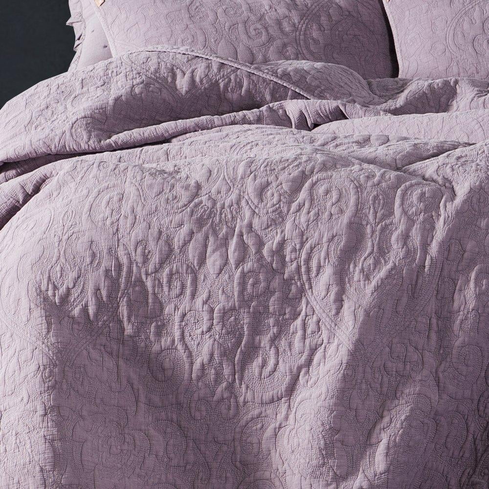 Kasentex 3-Piece Stone Washed Quilt Set Soft Cotton Reversible Bedspread Coverlet Set Navy King