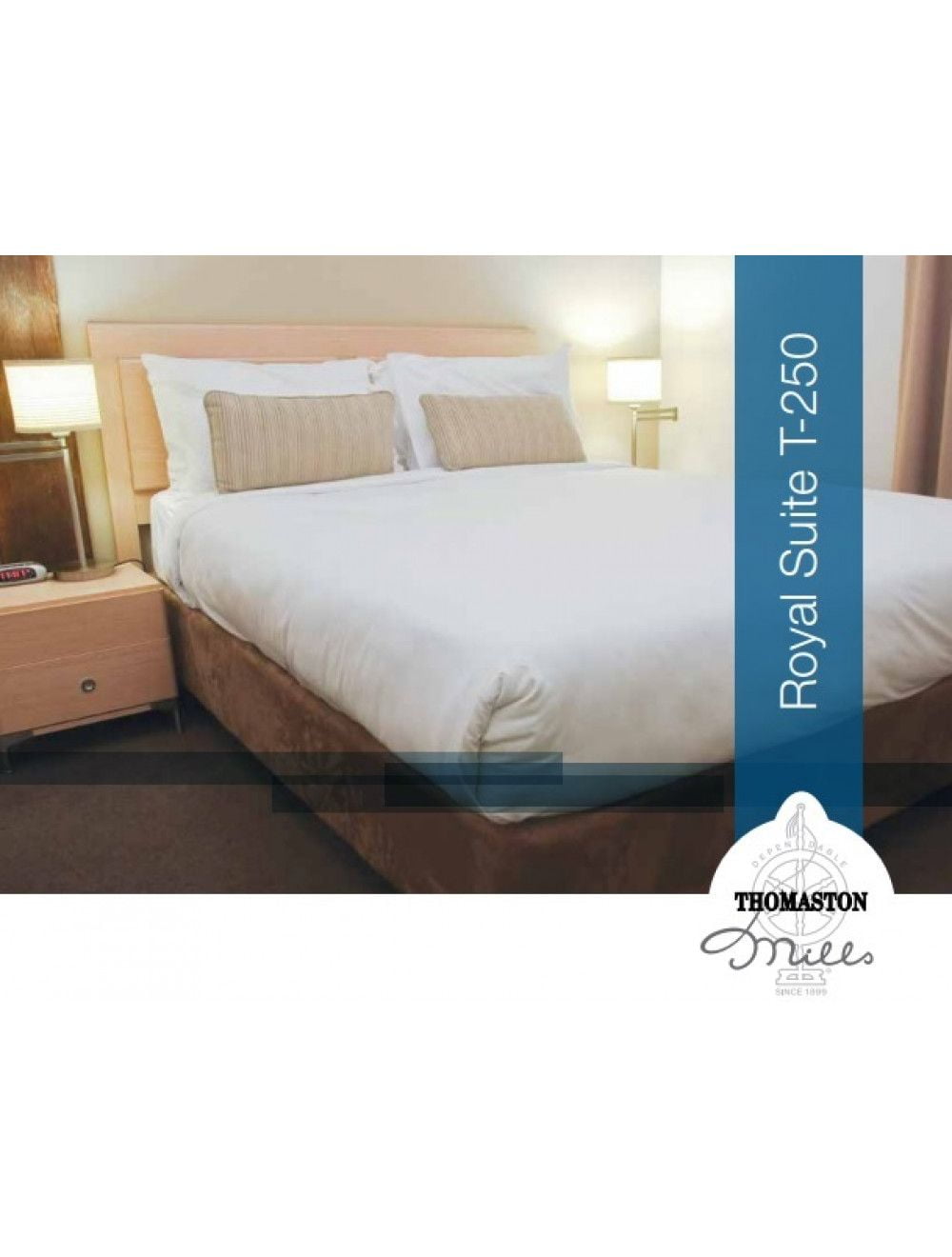 Hotel Bed Linens TC-250 Premium Percale Plain Cotton-Poly Fitted Sheets KING 78in x80in x15in Color White 2/Pack