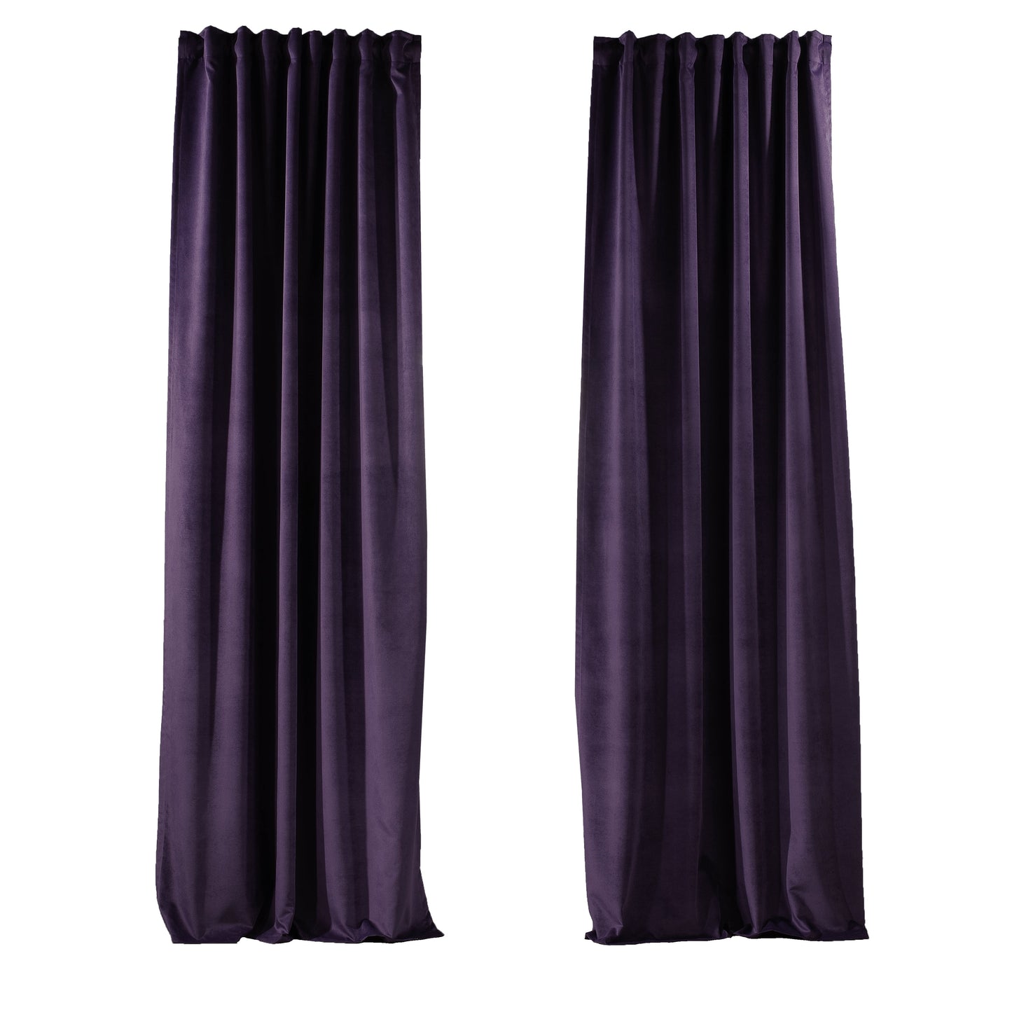 3S Brother's Solid Luxury Matte Velvet Soft Curtains Set of 2 Panels Hanging Back Tap & Rod Pocket Home D¨¦cor Bedroom Kitchen Office Windows Room Darkering ( Admiral-Berry-52in x120in )