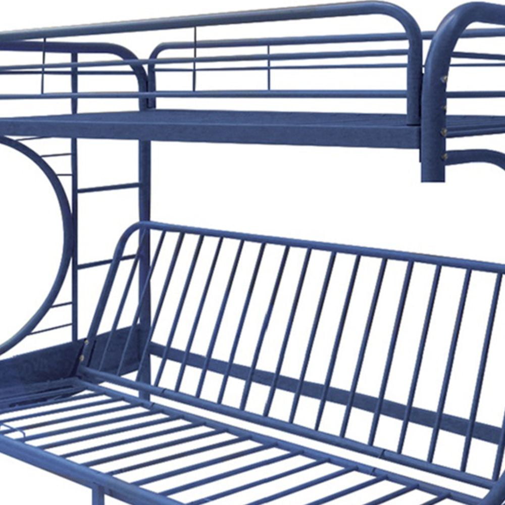 Acme Furniture Eclipse Twin over Full and Futon Bunk Bed in Navy