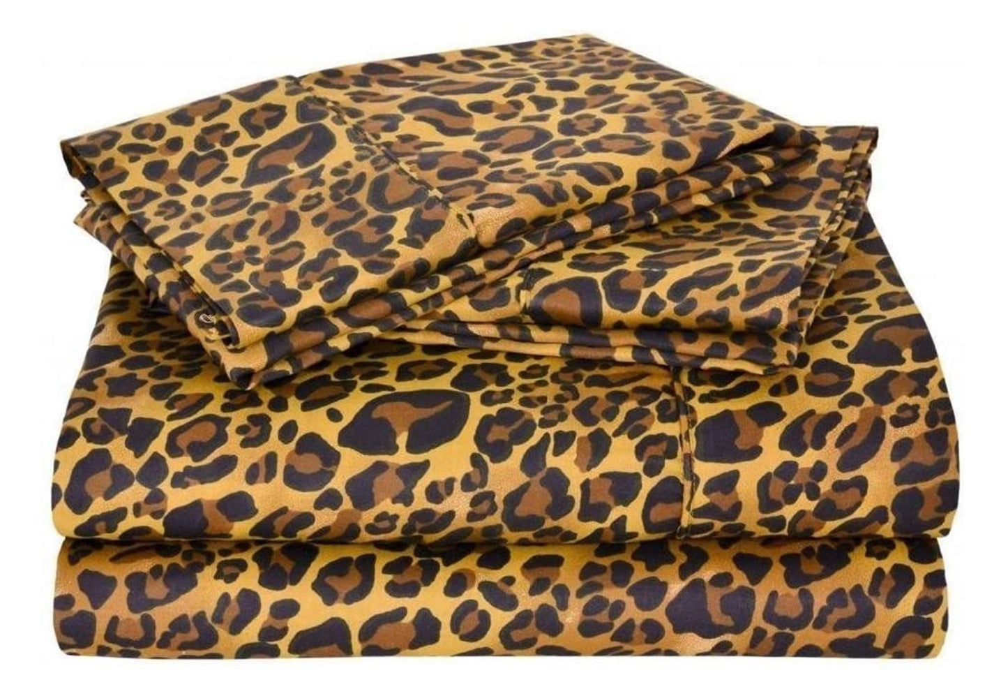 26-INCH EXTRA DEEP POCKETS Split Head King Sheets Sets for Adjustable Bed - 800-Thread Count 100% Egyptian Cotton - 4-PC Set - FlexTop King 28in Split, Leopard Print