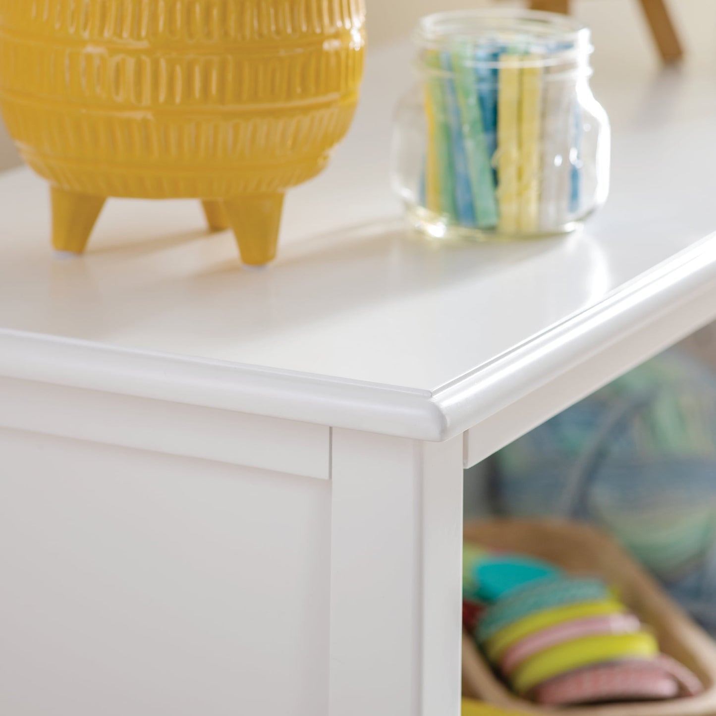 Guidecraft Kids' Taiga Deluxe 4 Shelf Bookshelf - White: Children's Bedroom Bookshelf for Book and Toy Storage, Adjustable Shelving