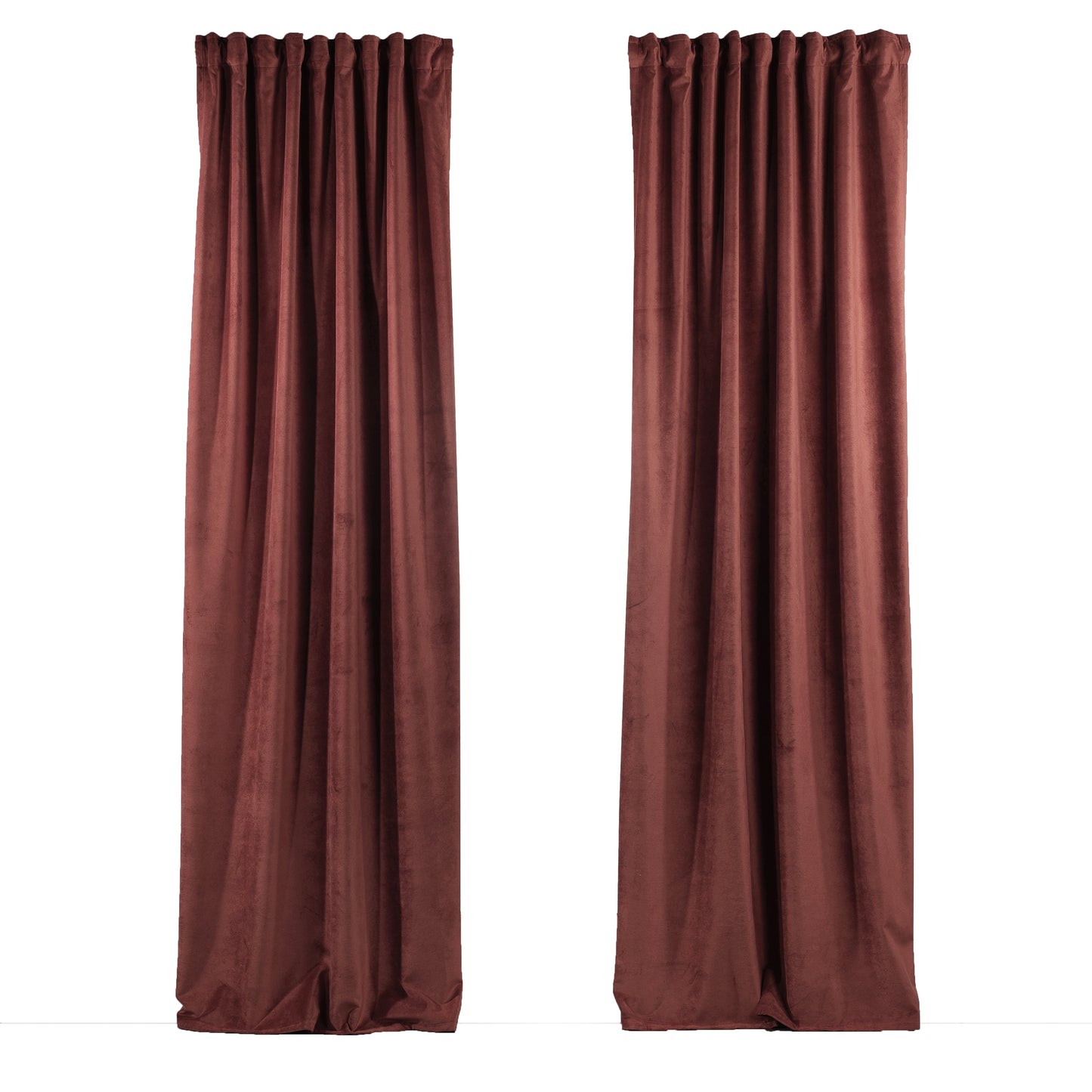 3S Brother's Solid Luxury Matte Velvet Soft Curtains Set of 2 Panels Hanging Back Tap & Rod Pocket Home D¨¦cor Bedroom Kitchen Office Windows Room Darkering ( Admiral-Berry-52in x120in )