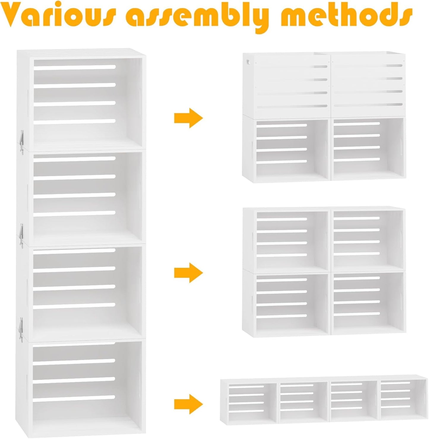 4-Tier Adjustable Kids Bookshelf Wood Book Storage Toy Storage Organizer Practical Book Storage Rack for Bedrooms Study Rooms Playrooms