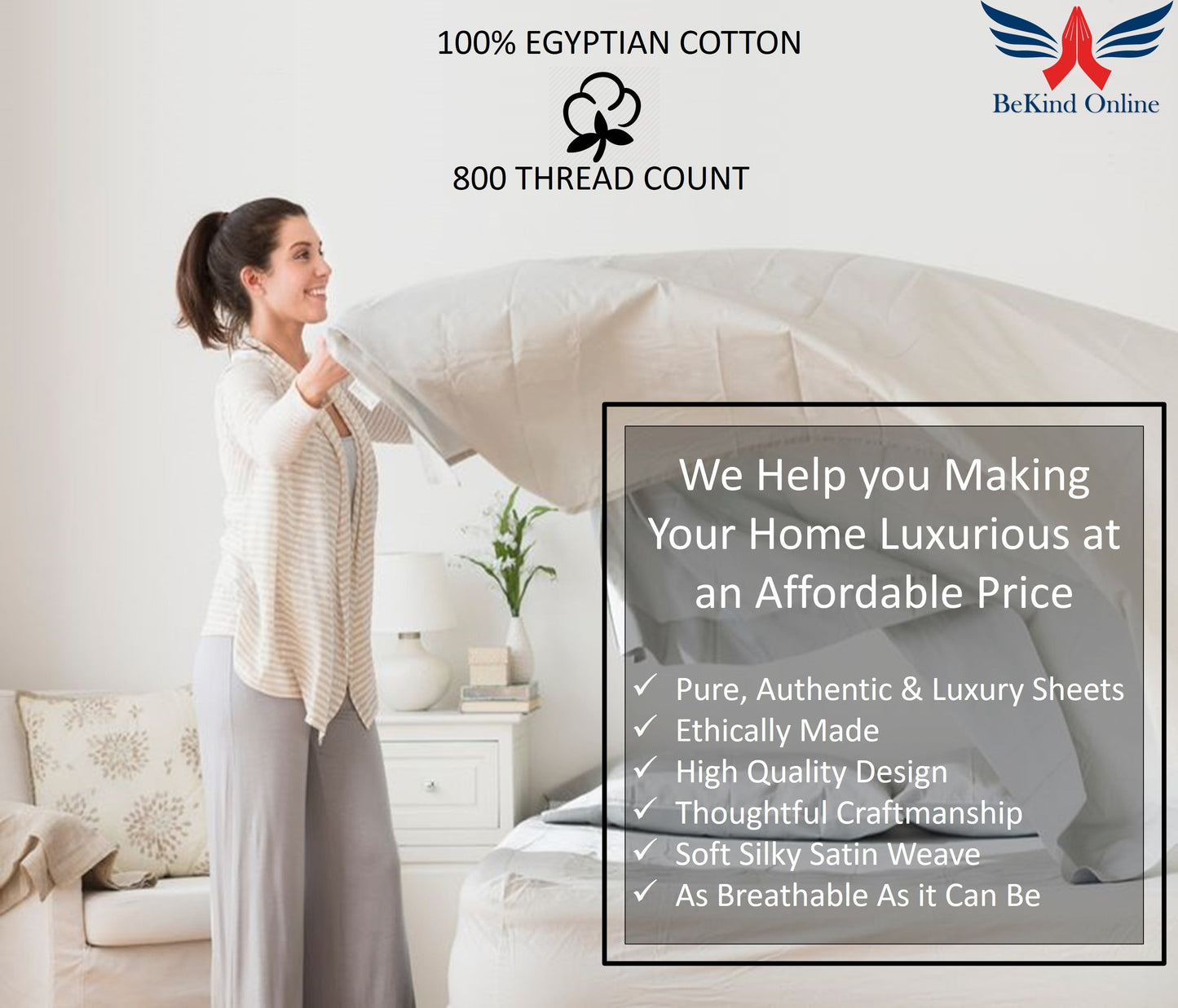 24-INCH EXTRA DEEP POCKETS Split Head CalKing Sheets Sets for Adjustable Bed - 800-Thread Count 100% Egyptian Cotton - 4-PC Set - FlexTop Cal-King 30in Split, Ivory Solid