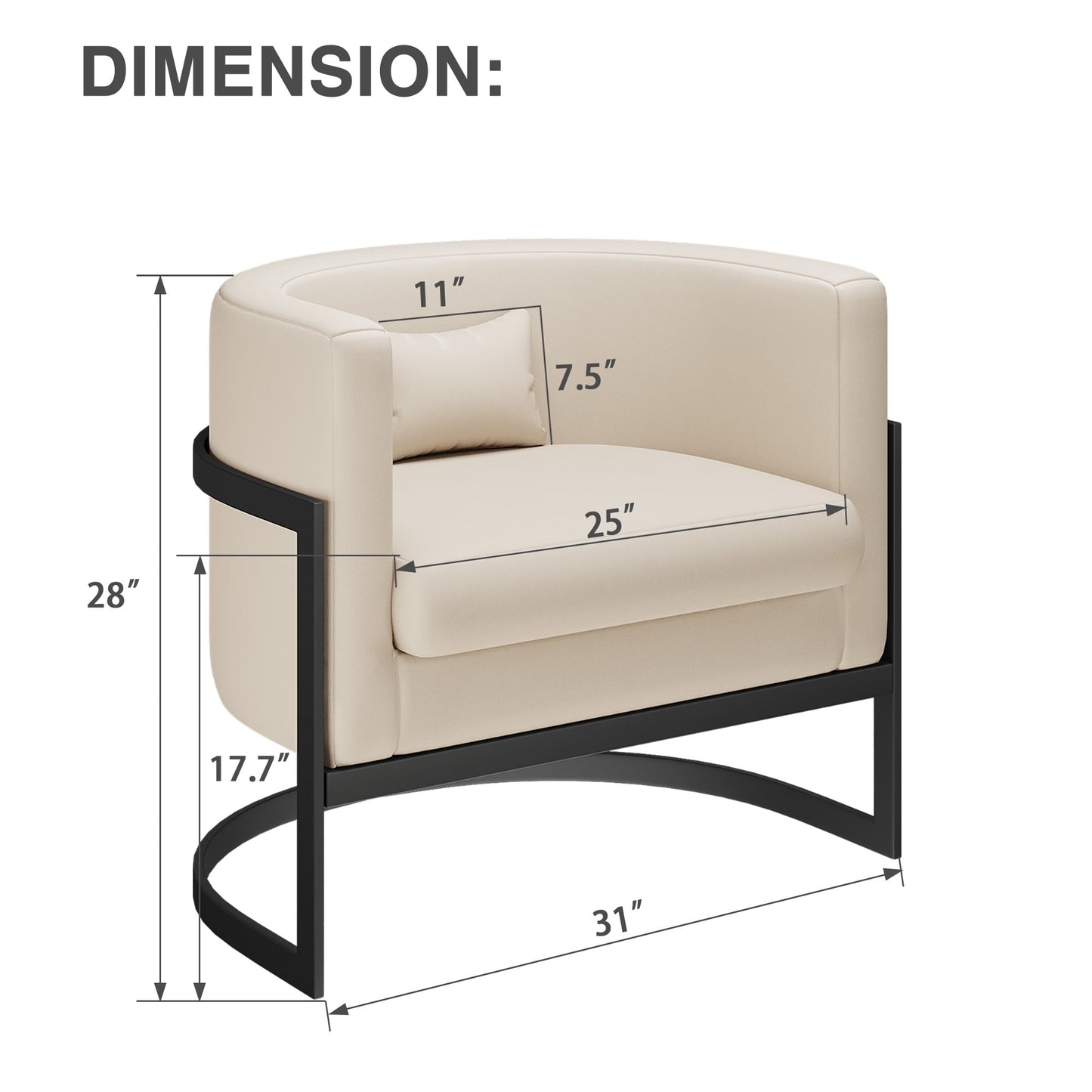 Apeaka Velvet Barrel Living Room Accent Chair, Modern Mid Century Arm Lounge Chairs Single Sofa Tub Bucket Club Chair for Bedroom