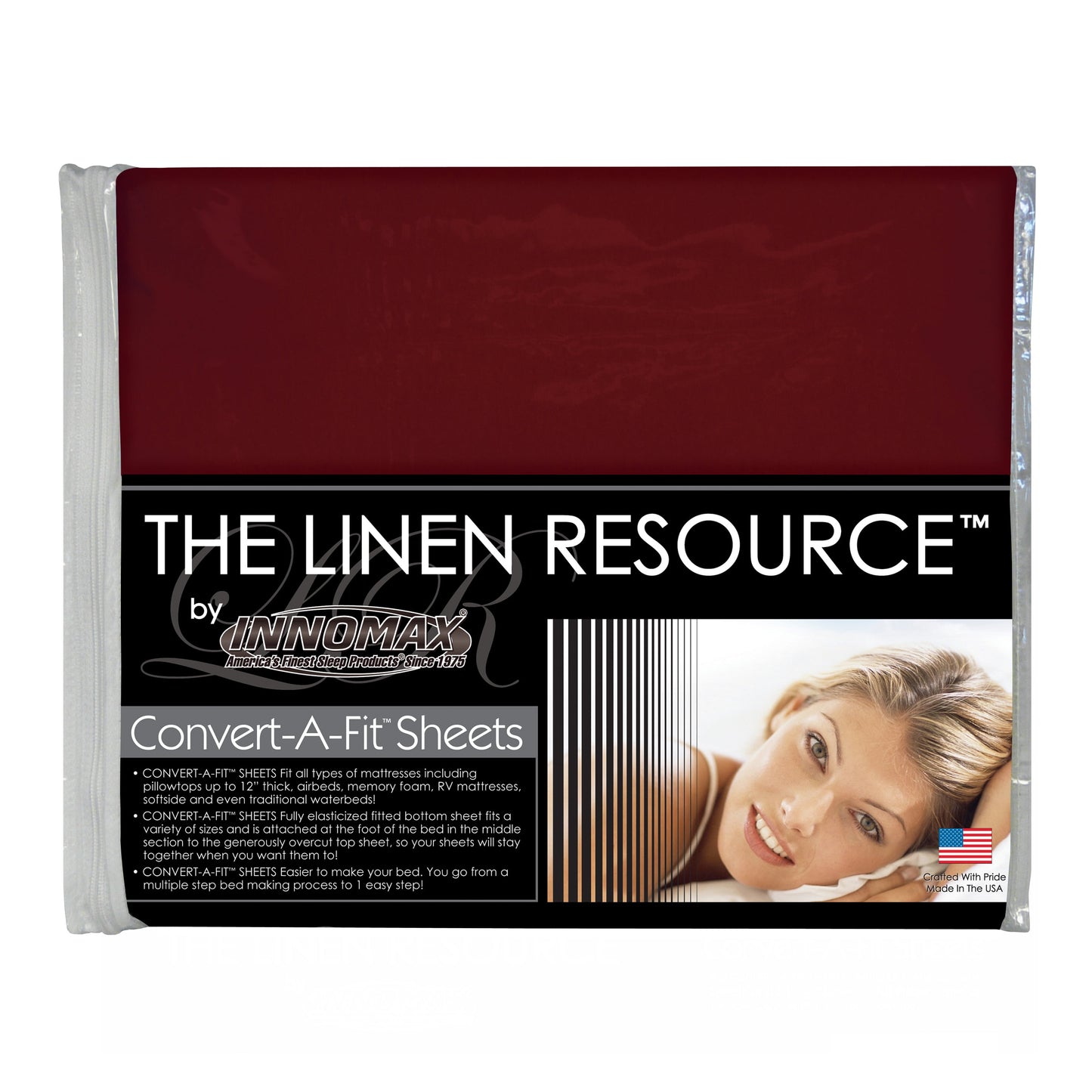 InnoMax Luxury Flannel Sheet Set California Queen Solid (Burgundy)