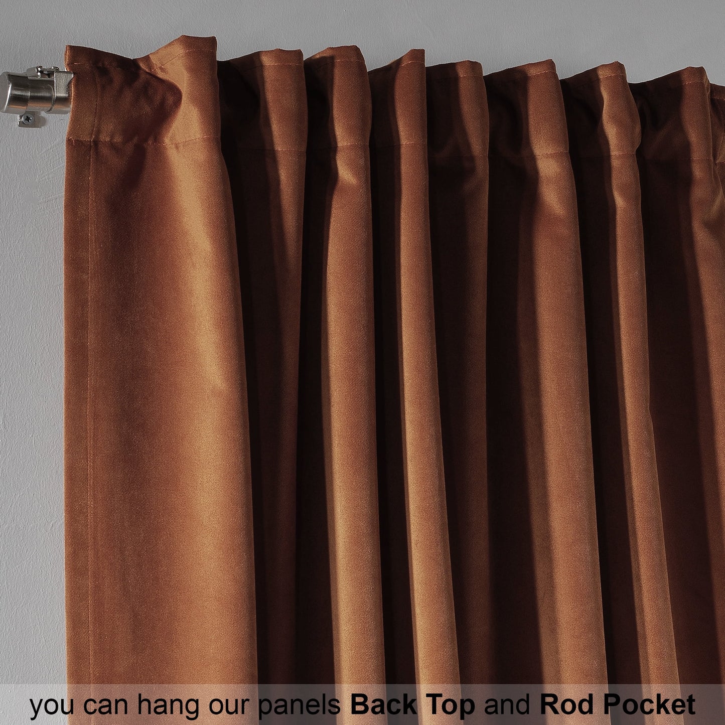 3S Brother's Solid Luxury Matte Velvet Soft Curtains Set of 2 Panels Hanging Back Tap & Rod Pocket Home D¨¦cor Bedroom Kitchen Office Windows Room Darkering ( Admiral-Berry-52in x120in )