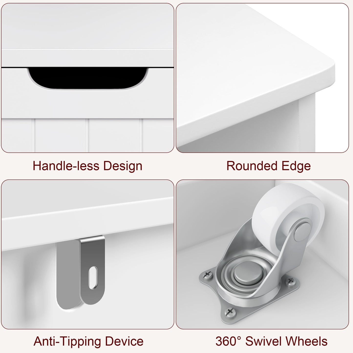 Homfa Kids Toy Storage Organizer with 7 Cubbies and 4 Drawers, Geometric Bookshelves, White