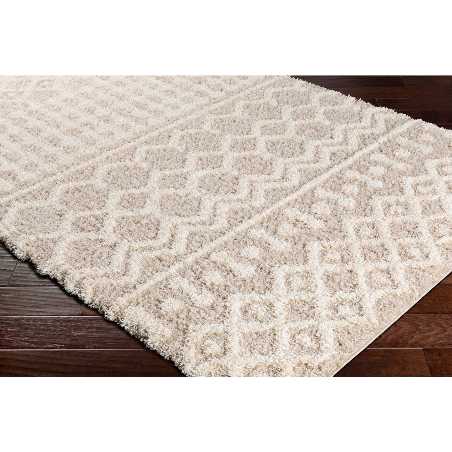 Livabliss Urban Shag Global Moroccan Area Rug,6'7in Square,Beige