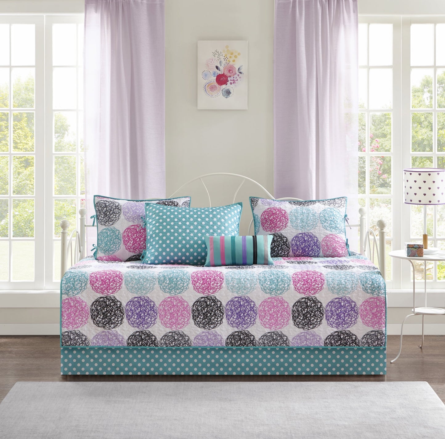 Home Essence Teen Brittany Reversible 6 Piece Daybed Set