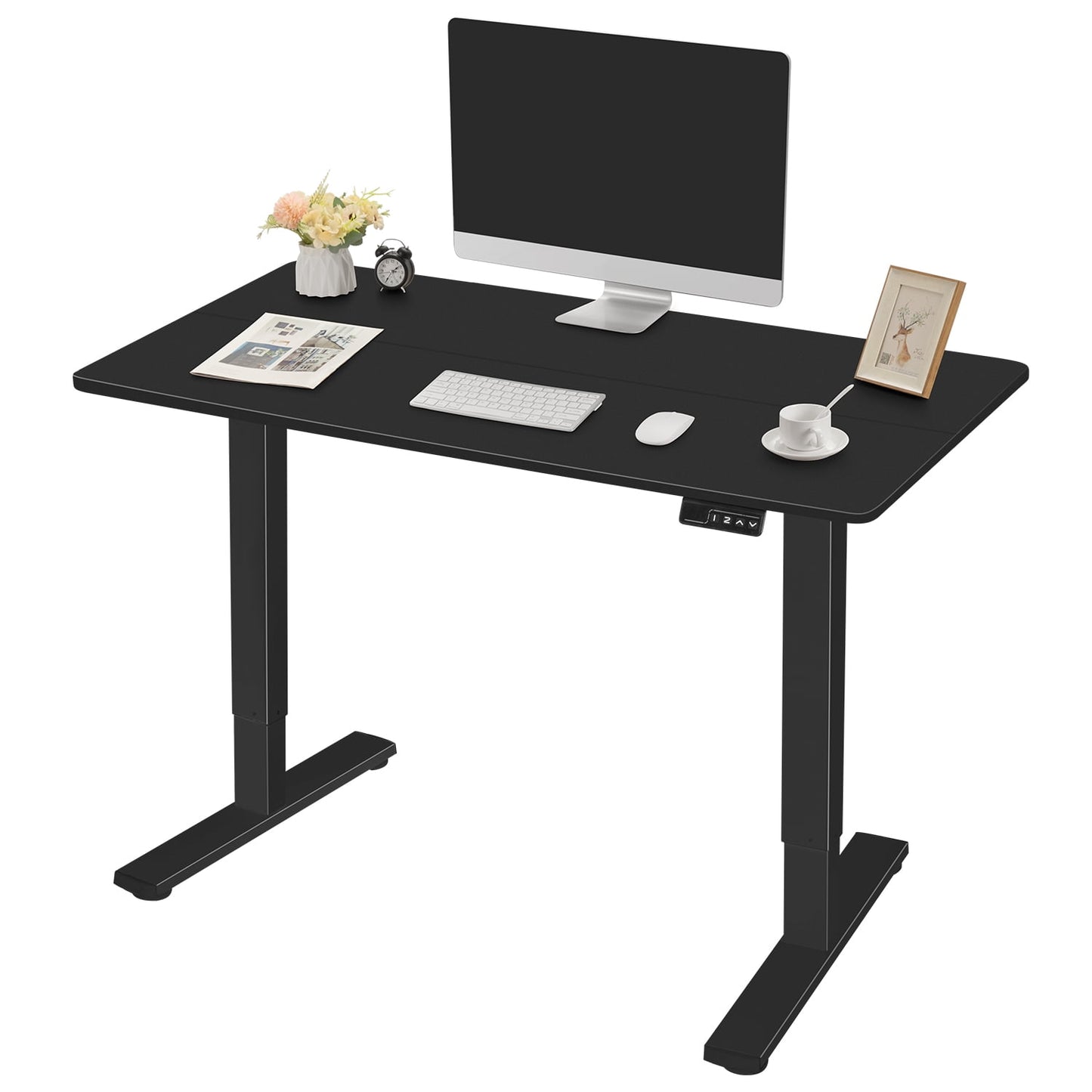 Homall 40in ¡Á 24in in Electric Height Adjustable Standing Desk Home Office Computer Desk Memory Preset with T-Shaped Metal Bracket, Black