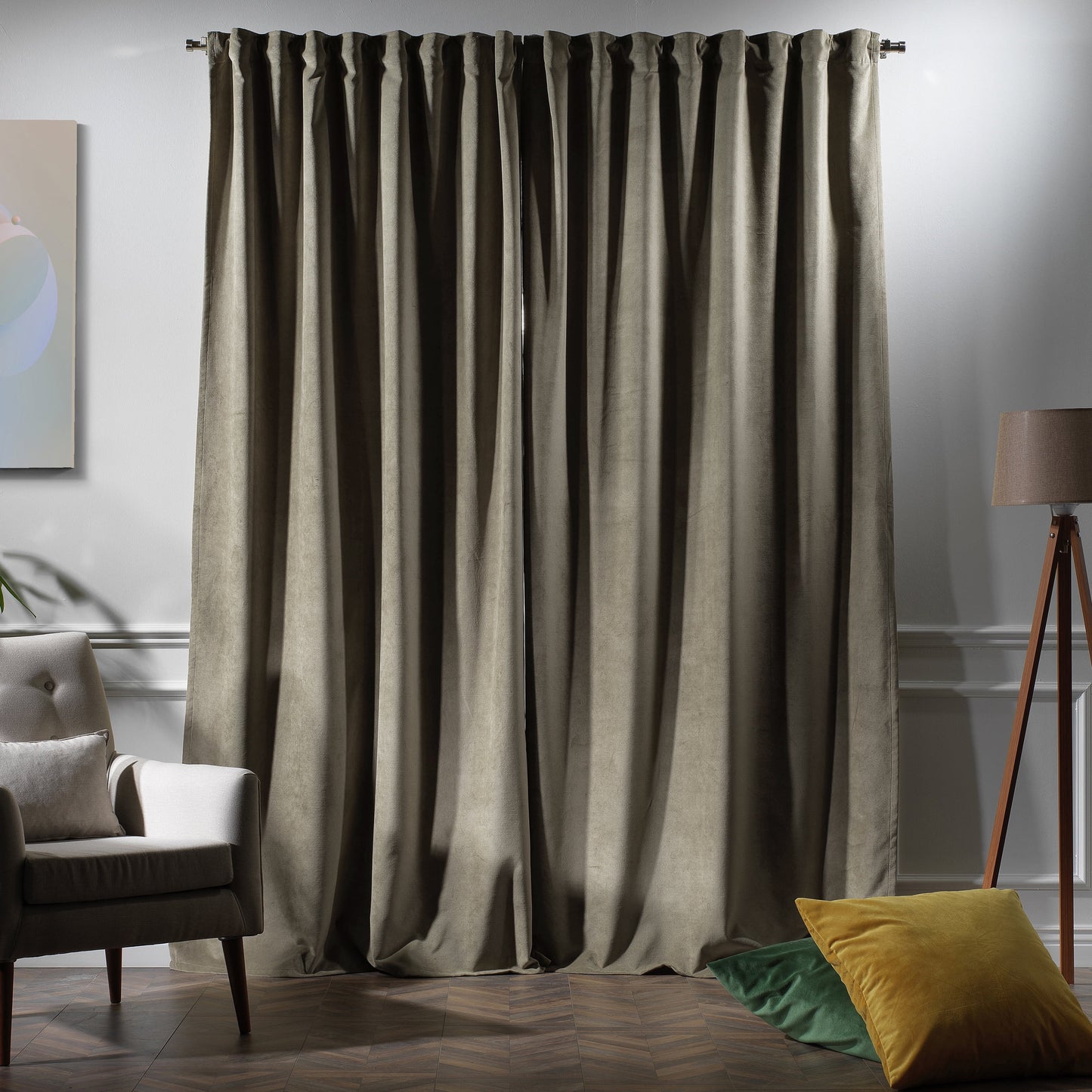 3S Brother's Solid Luxury Matte Velvet Soft Curtains Set of 2 Panels Hanging Back Tap & Rod Pocket Home D¨¦cor Bedroom Kitchen Office Windows Room Darkering ( Admiral-Berry-52in x120in )