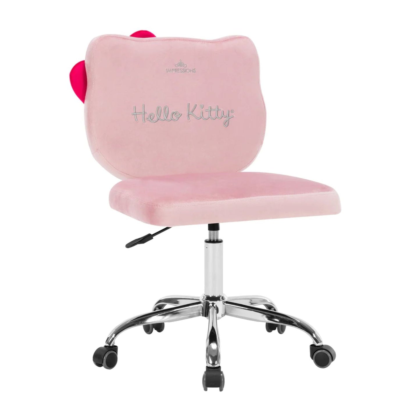 Impressions Vanity Hello Kitty Makeup Vanity Chair for Kids, Desk Table Swivel Chair (Pink)