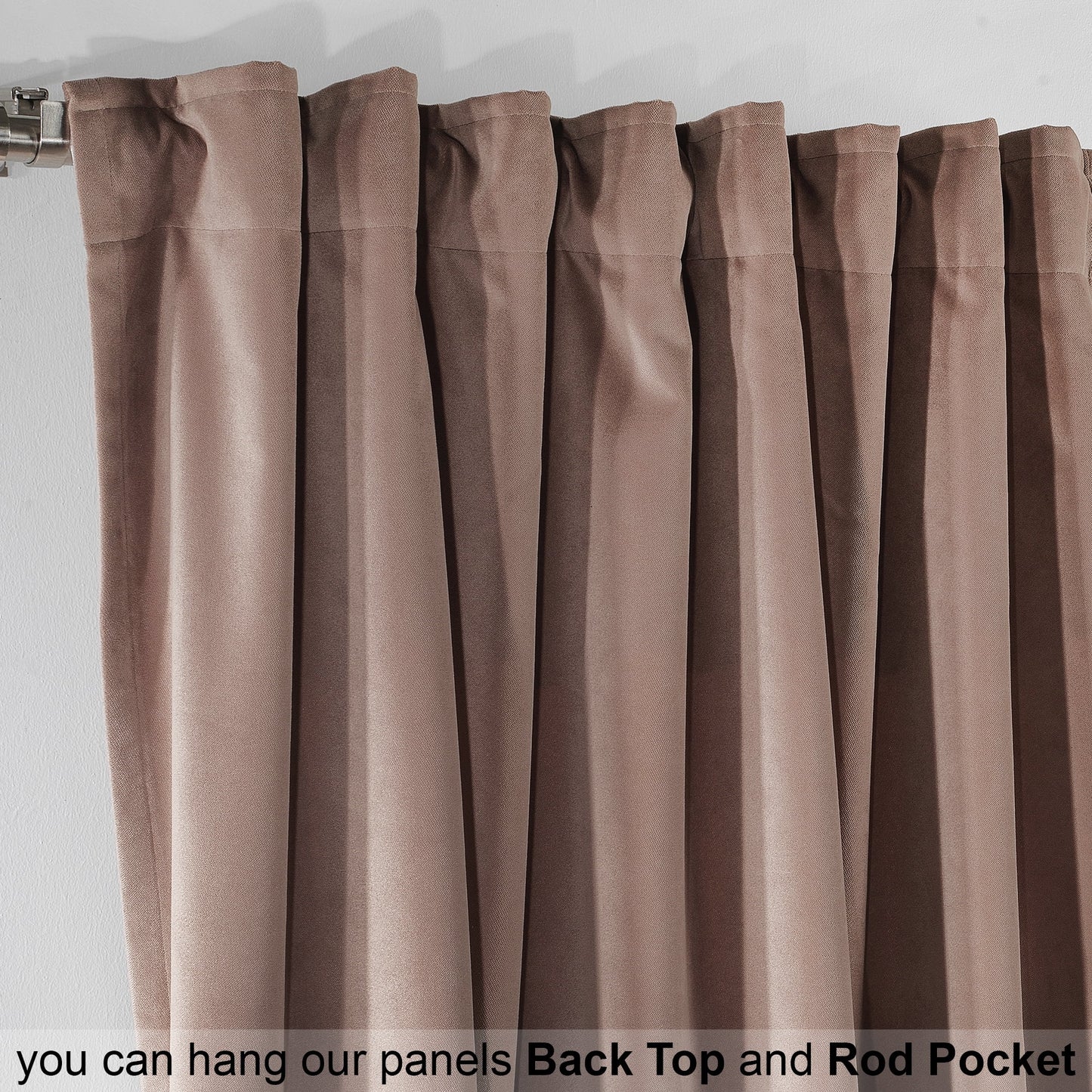 3S Brother's Solid Luxury Matte Velvet Soft Curtains Set of 2 Panels Hanging Back Tap & Rod Pocket Home D¨¦cor Bedroom Kitchen Office Windows Room Darkering ( Admiral-Berry-52in x120in )