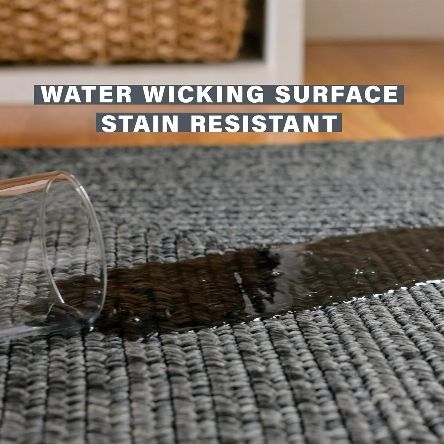 Homespice Black Braided Indoor-Outdoor Rug 27x45in; Washable, Decorative, Ideal for Entry, Kitchen & Bathroom