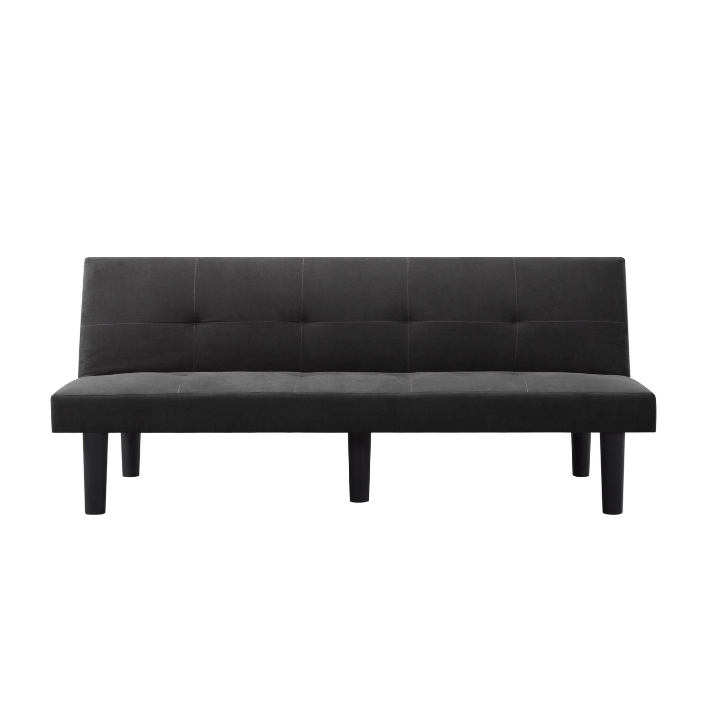 70in Futon Sofa Bed,Faux Suede Convertible Sleeper Sofa,Upholstered Folding Futon Couch with 3 Adjustable Backrest Angles,Twin Size Sofa for Small Space,Apartment,Living Room,Dark Gray